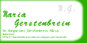 maria gerstenbrein business card