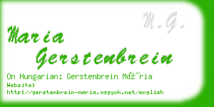 maria gerstenbrein business card